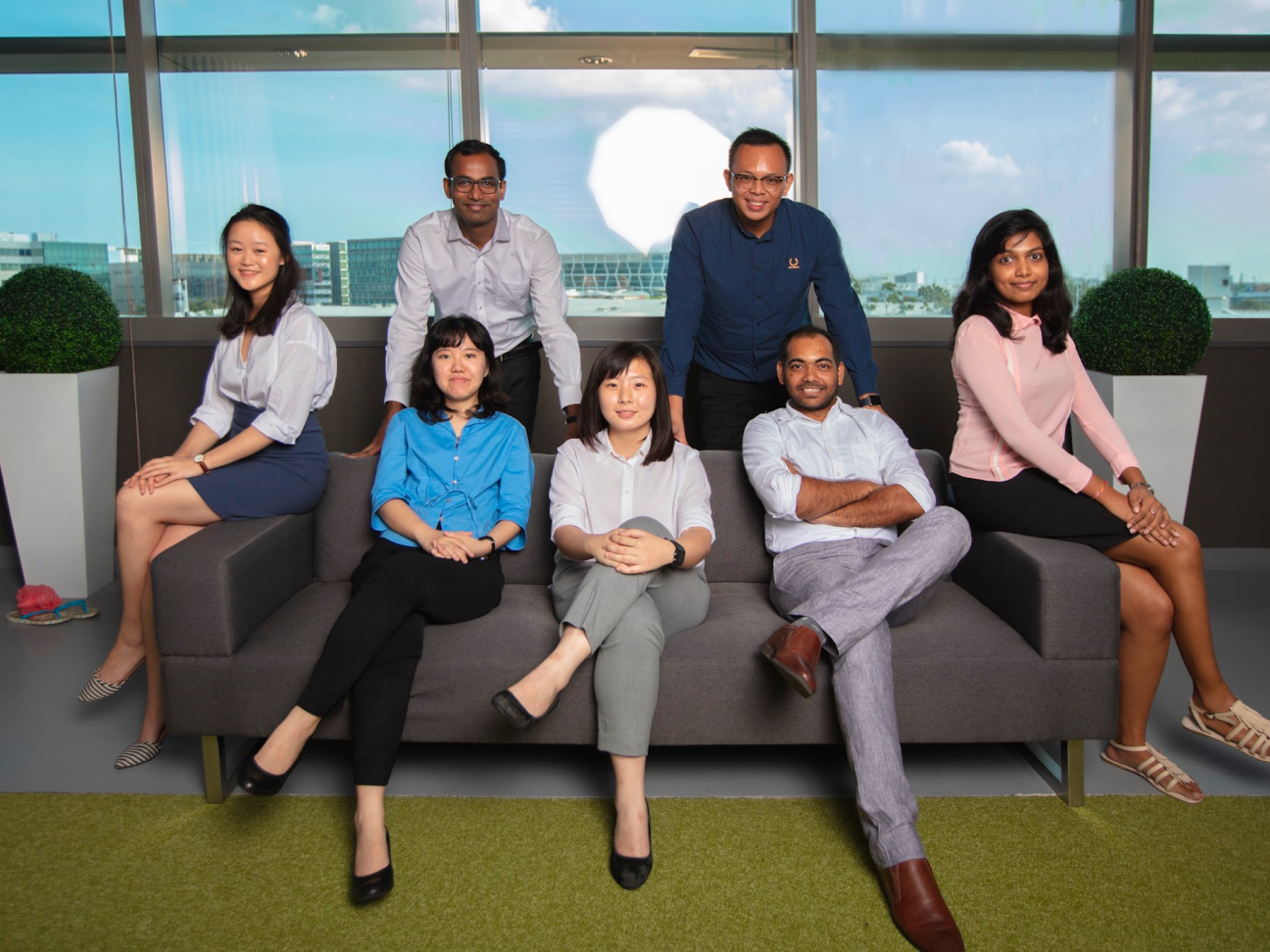 Group of graduate students in the SUTD campus
