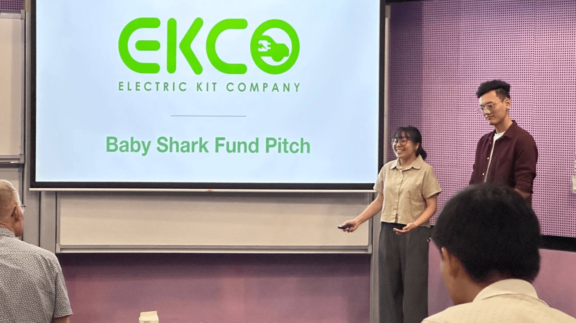 Baby Shark Fund with speakers doing a pitch presentation